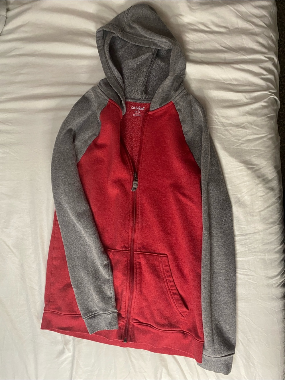 Cat & Jack Red and Gray Zip Hoodie for Kids-155